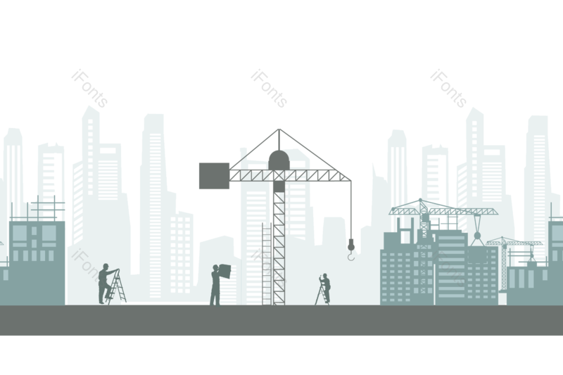 劳动图片,扁平插画元素,建筑PNG,工人免抠素材